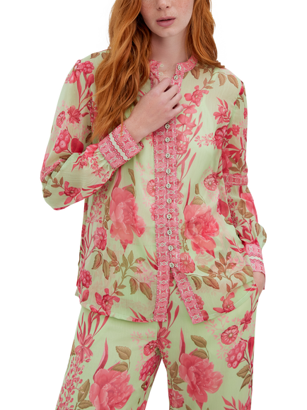 Raishma Aspen Floral Shirt, Green, Green