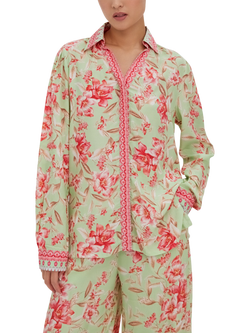 Raishma Naomi Floral Shirt, Green, Green