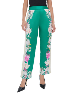 Raishma Amora Floral Trousers, Green, Green