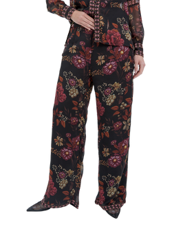 Raishma Aspen Floral Trousers, Black, Black