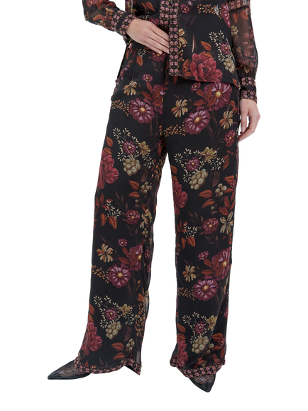 Raishma Aspen Floral Trousers, Black, Black