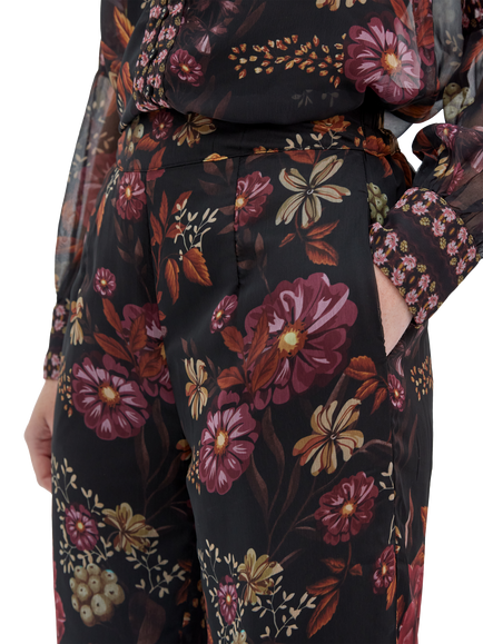 Raishma Aspen Floral Trousers, Black - view 2, Black