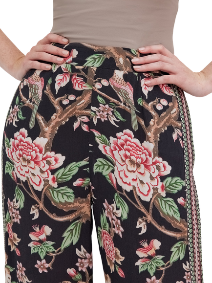 Raishma Hallie Floral Trousers, Black - view 2, Black