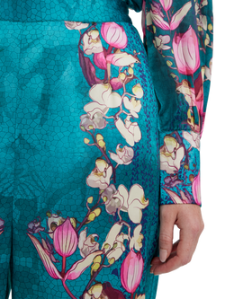 Raishma Lauren Floral Trousers - view 2, Blue