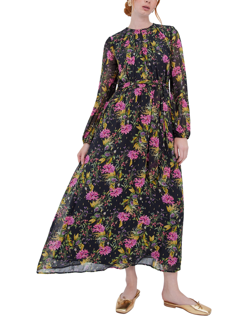 Product image 1 of 3, which shows Raishma Annalise Floral Dress, Black, 8