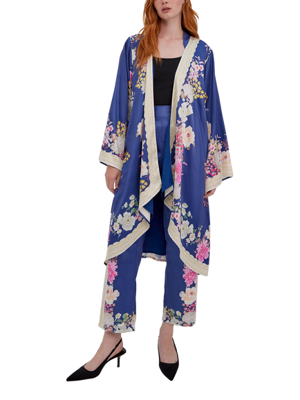 Raishma Amora Floral Kimono, Blue