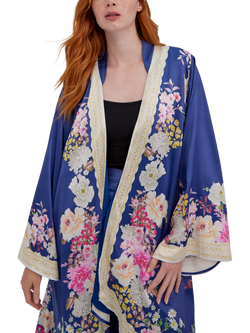 Raishma Amora Floral Kimono - view 2, Blue