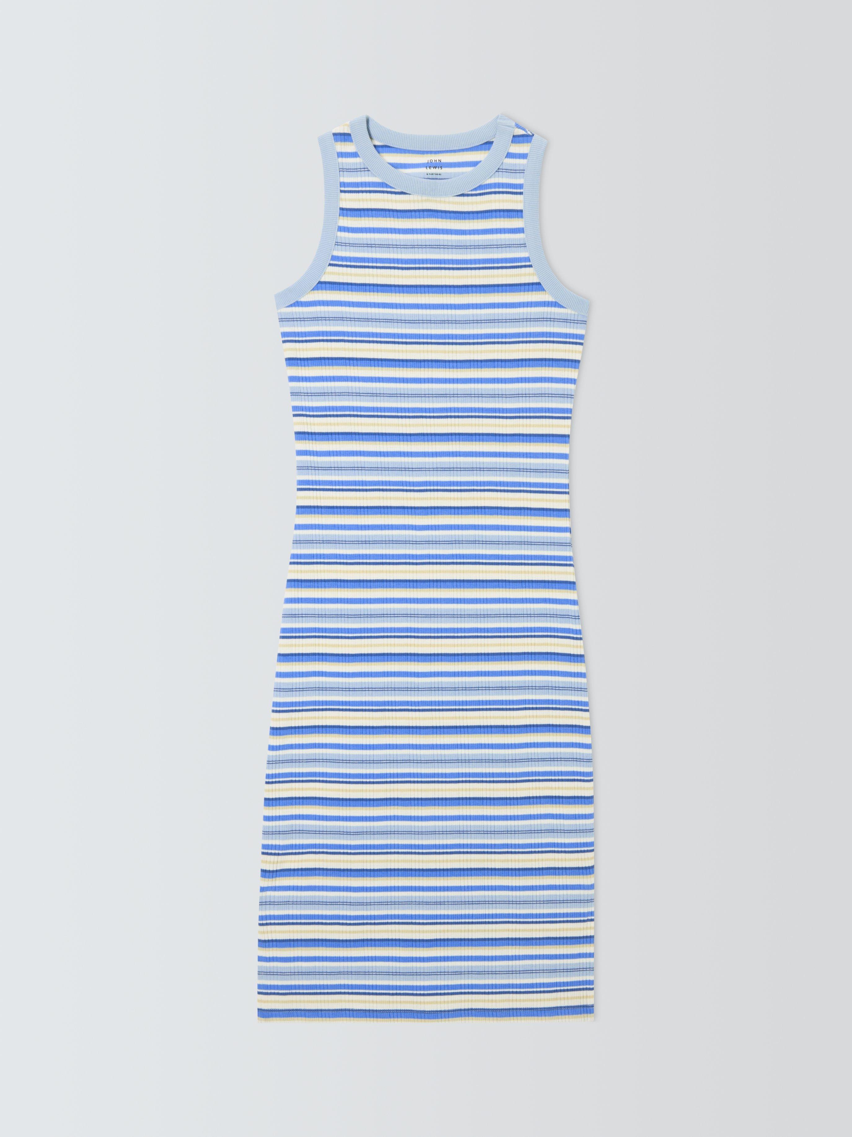 Product image 3 of 7, which shows John Lewis Kids' Stripe Bodycon Dress, Multi, 9 years