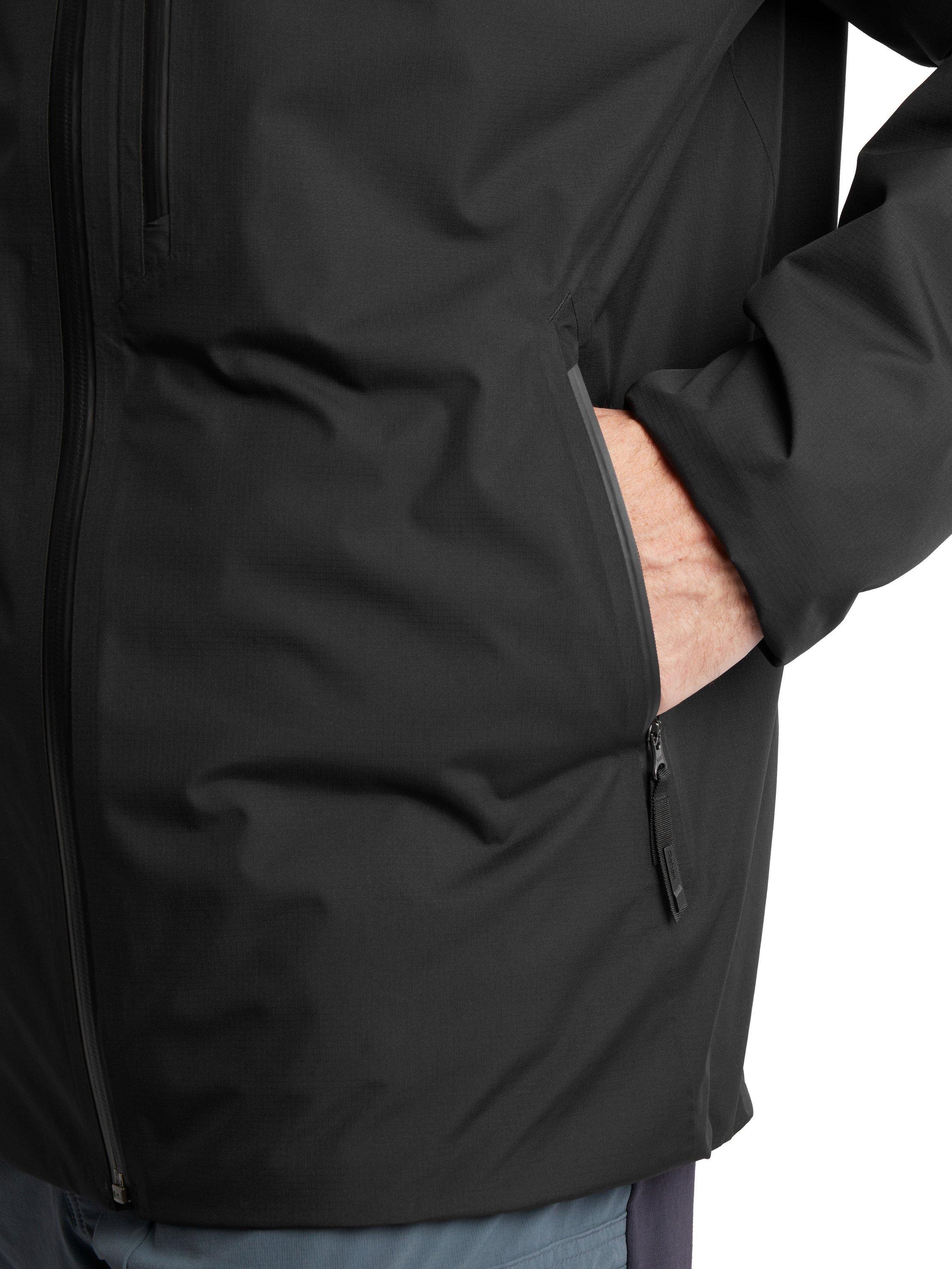 Product image 5 of 9, which shows Rohan Altus Insulated Waterproof Hooded Jacket, Black, S