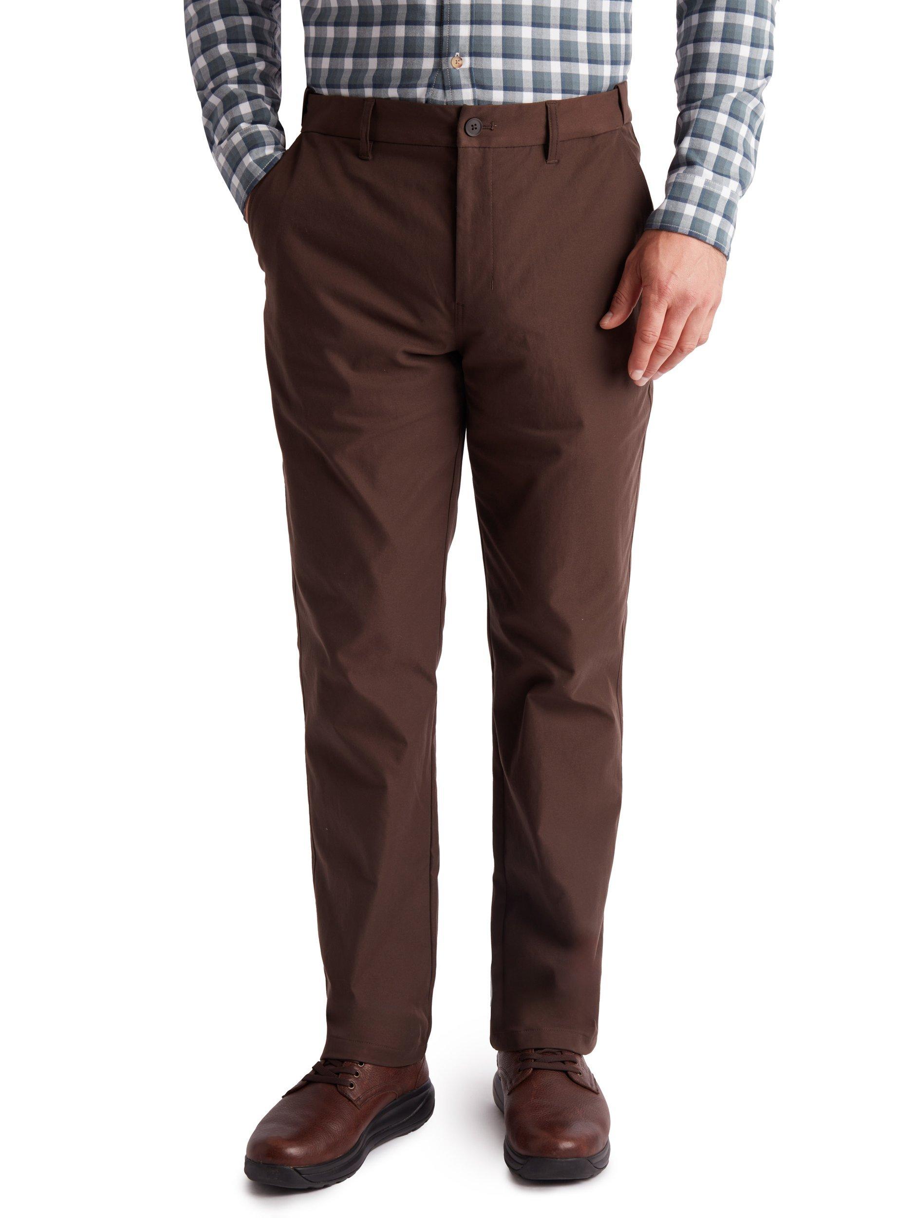 Product image 1 of 8, which shows Rohan Men's Dry District Waterproof Chino Trousers, Deep Oak Brown, 30S