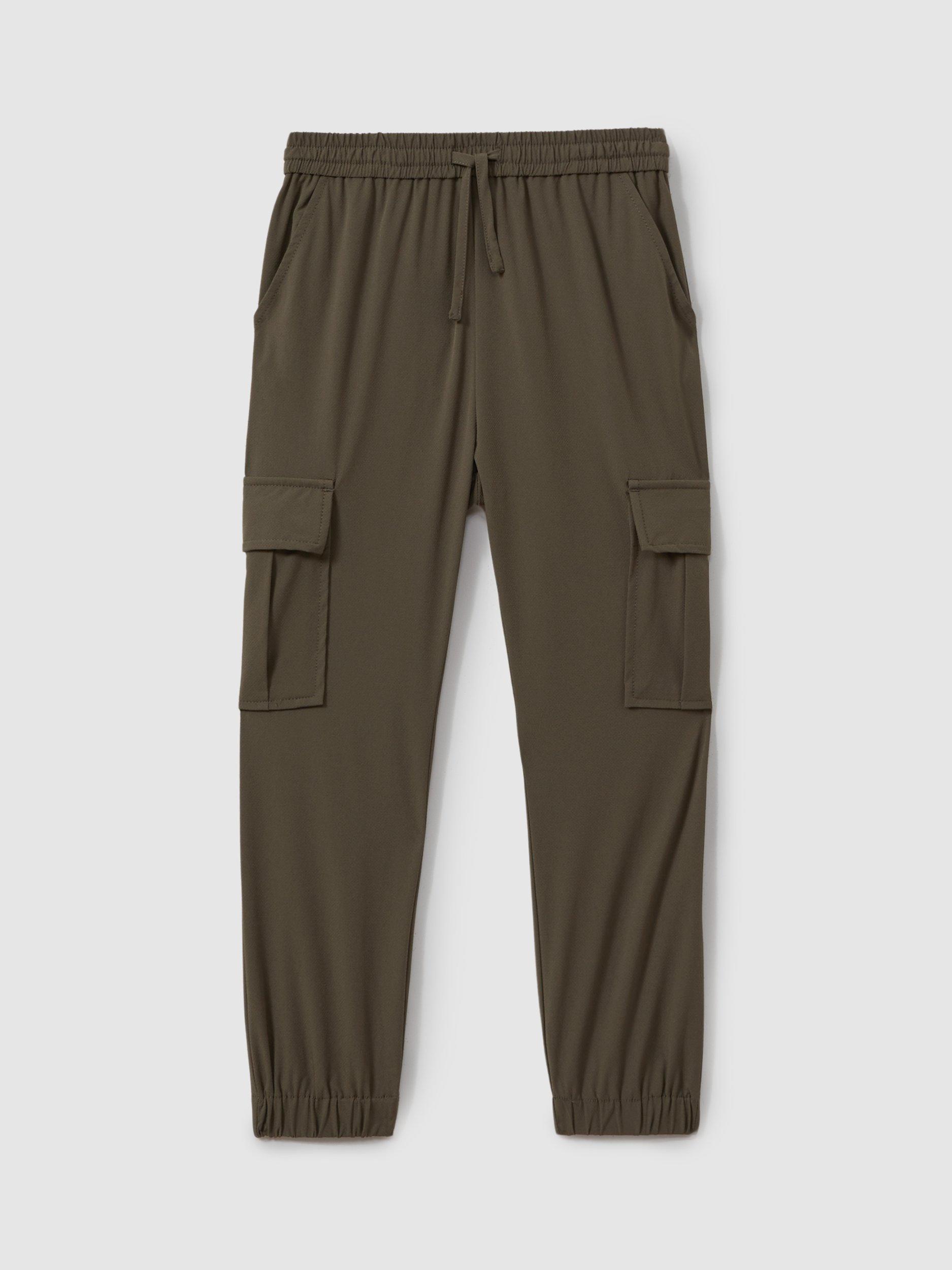 Product image 2 of 4, which shows Reiss Kids' Lucian Combat Trousers, Khaki, 13-14 years