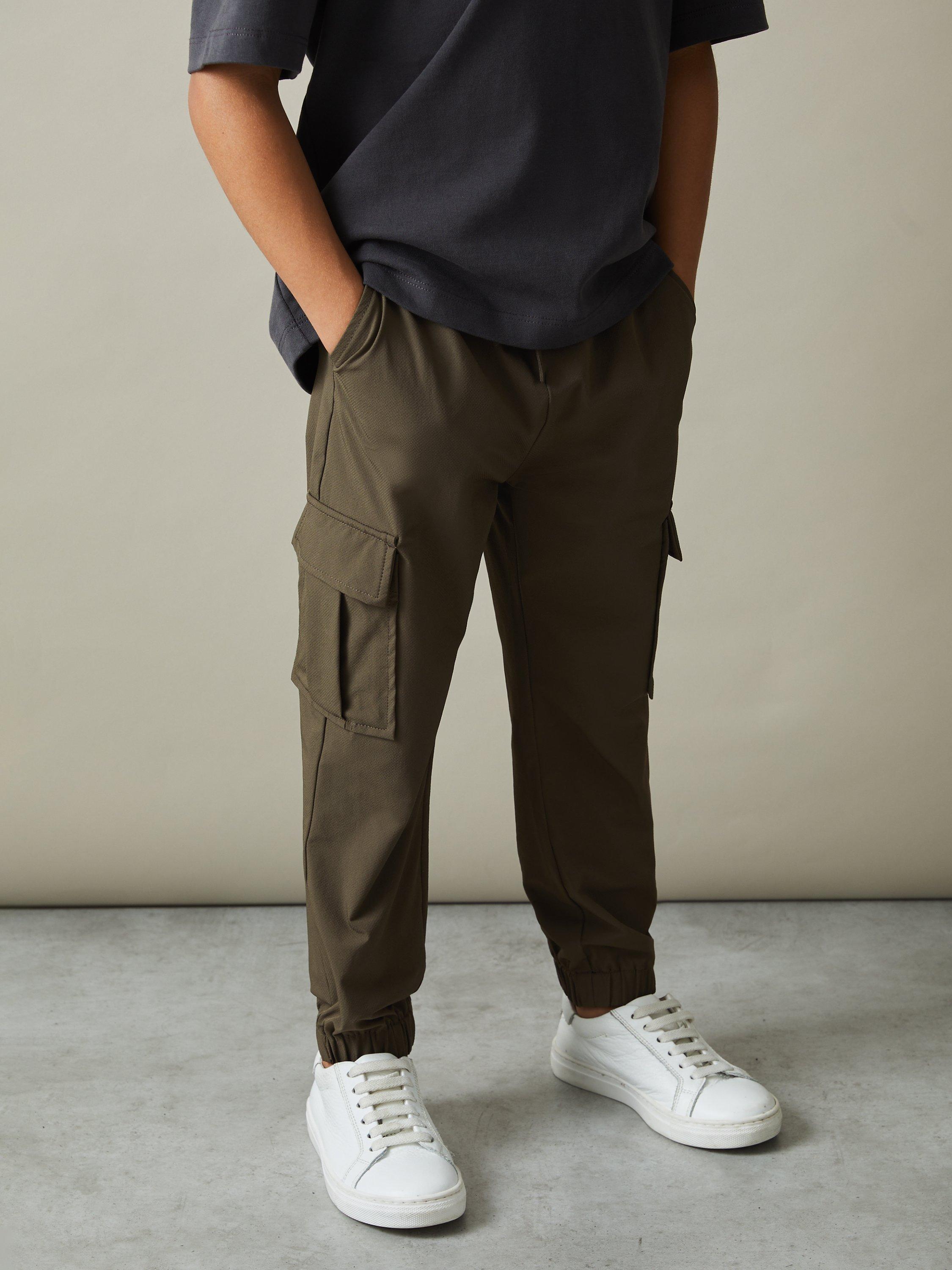 Product image 3 of 4, which shows Reiss Kids' Lucian Combat Trousers, Khaki, 13-14 years