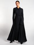 Aab Classic Pinstripe Maxi Dress, Black