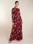 Aab Fall Flowers Maxi Dress, Red/Multi