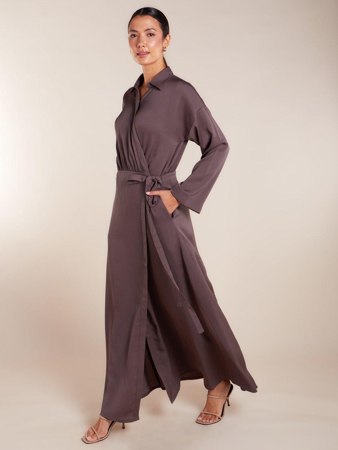 Aab Wrap Maxi Dress, Taupe
