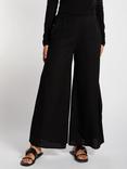 Aab Textured Flared Trousers, Black