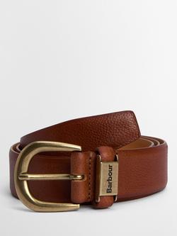 Barbour Clyde Leather Belt, Brown, Brown