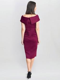 Gina Bacconi Miranda Ruffled Off Shoulder Dress, Red - view 2, Red