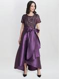 Gina Bacconi Noemi Embroidered Dress, Purple