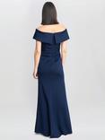 Gina Bacconi Carla Off Shoulder Maxi Dress, Navy