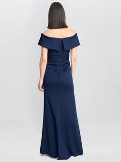 Gina Bacconi Carla Off Shoulder Maxi Dress, Navy - view 2, Navy