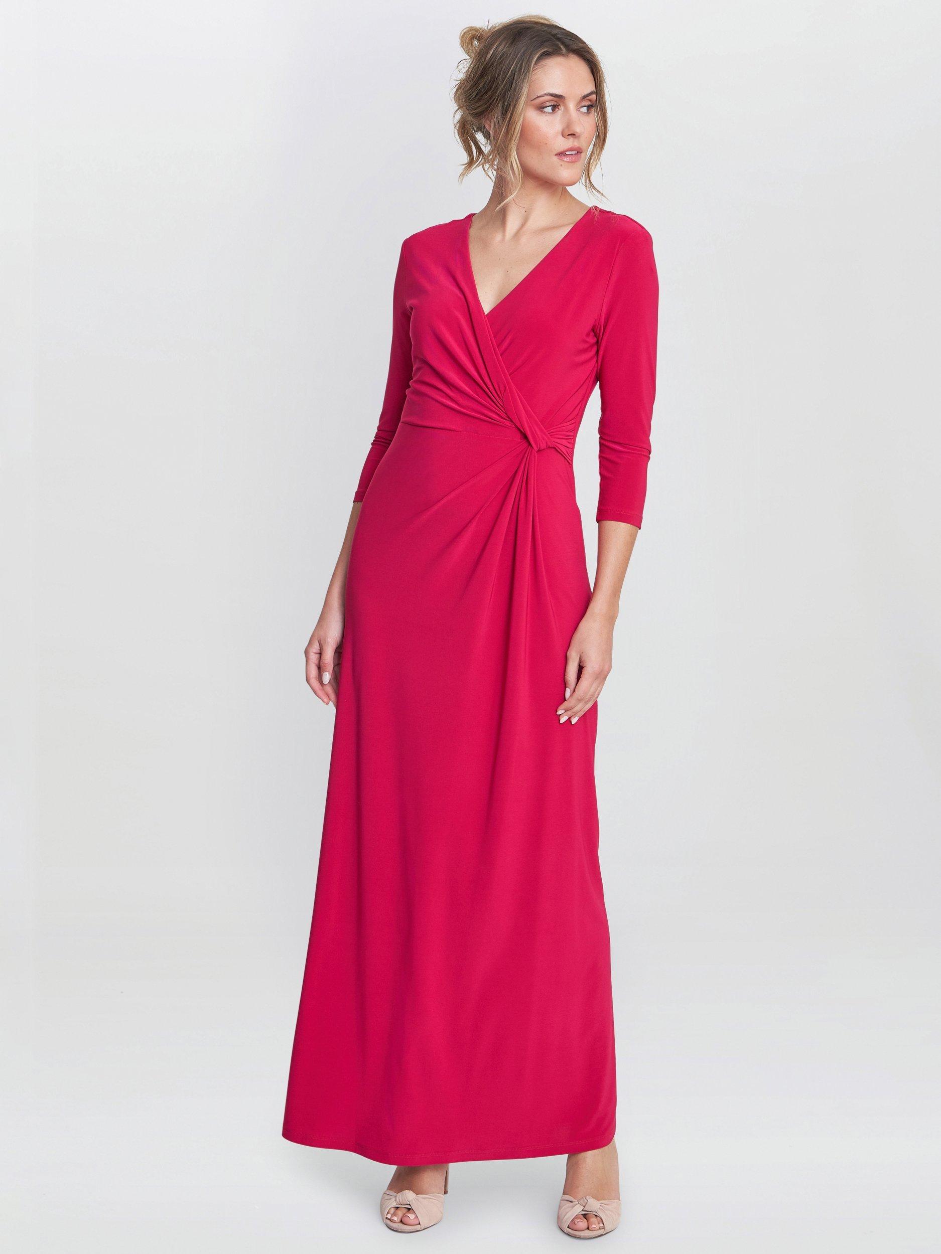 Product image 3 of 5, which shows Gina Bacconi Celine Jersey Wrap Dress, Pink, 10