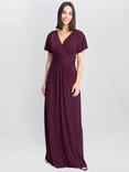 Gina Bacconi Elena Jersey Maxi Dress, Purple