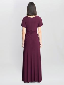 Gina Bacconi Elena Jersey Maxi Dress, Purple - view 2, Purple