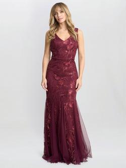 Gina Bacconi Evie Sleeveless Dress, Red, Red