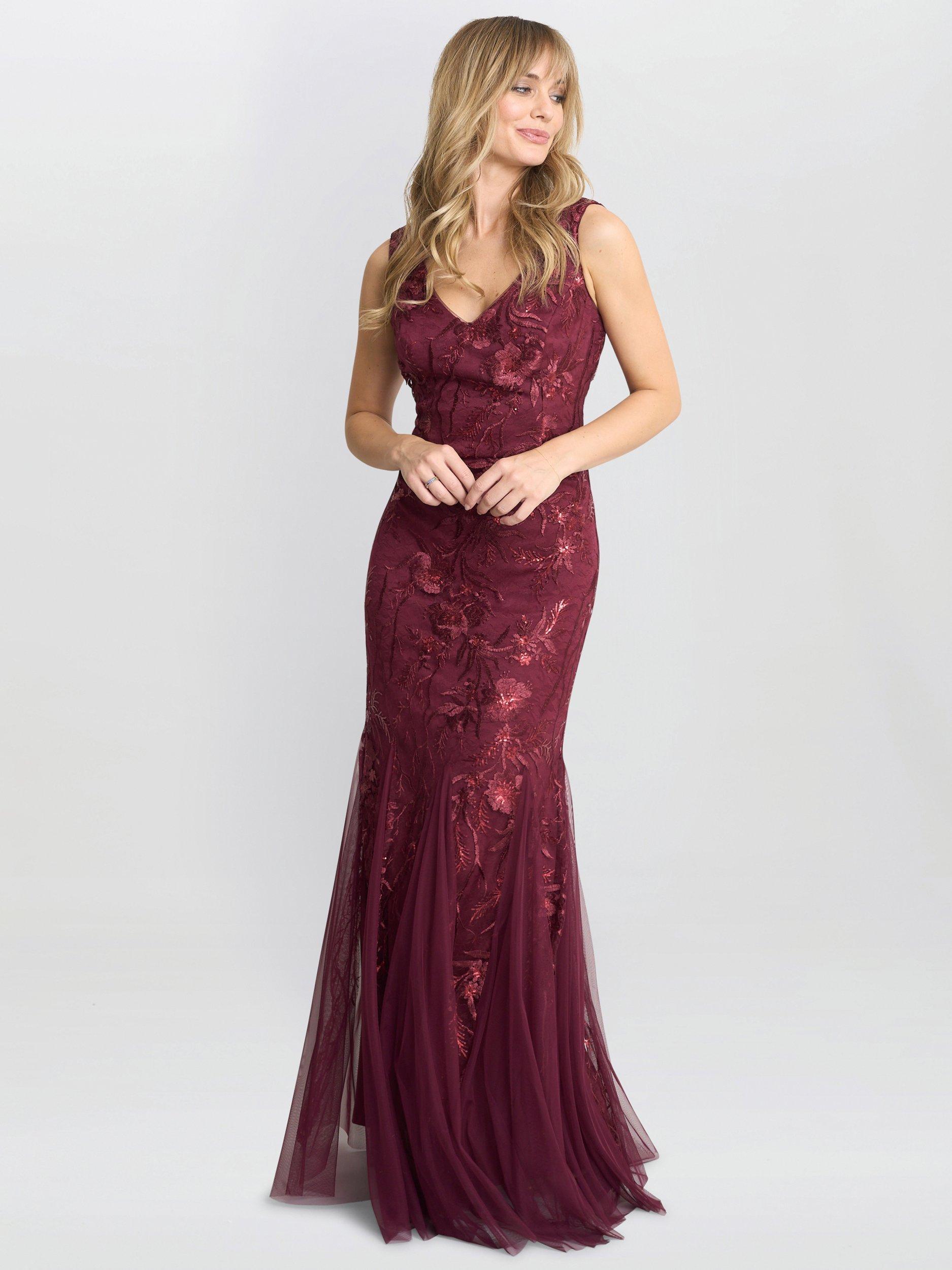 Product image 3 of 4, which shows Gina Bacconi Evie Sleeveless Dress, Red, 10