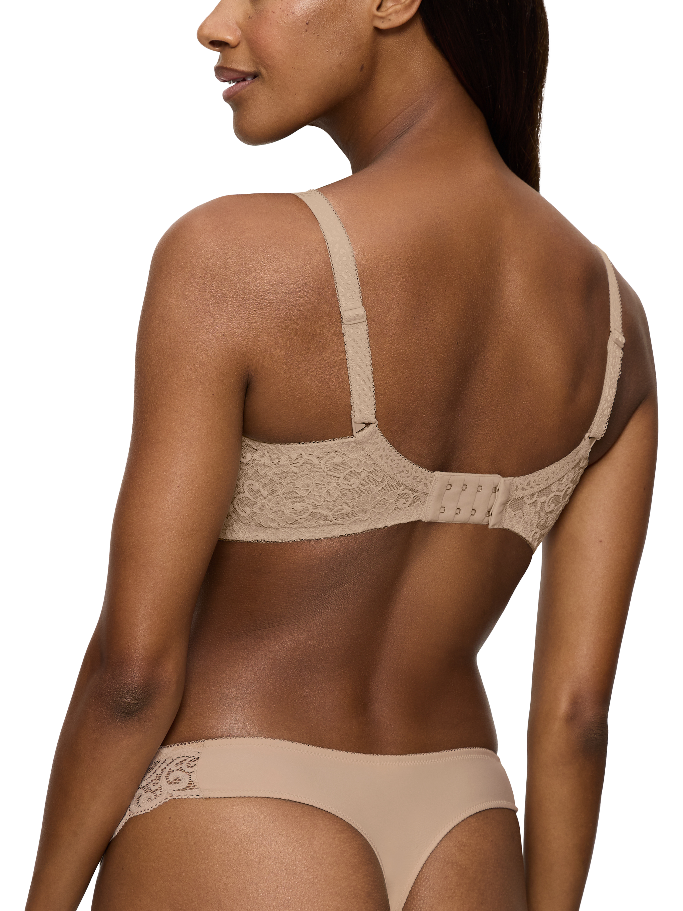 Product image 2 of 5, which shows Triumph Amourette Non-Wired Minimiser Bra, Skin, 32C