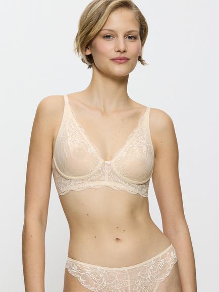 Triumph Amourette Charm N03 Non-Wired Lace Bra, Creamy Dream, Creamy Dream