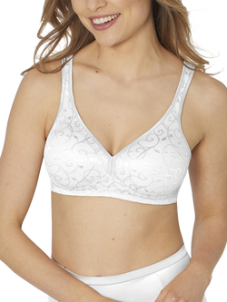 Triumph Classics Elegant Cotton Non-Wired Bra, White, White