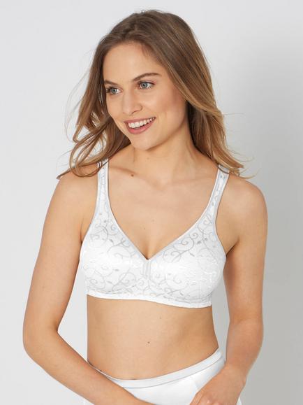 Triumph Classics Elegant Cotton Non-Wired Bra, White, White