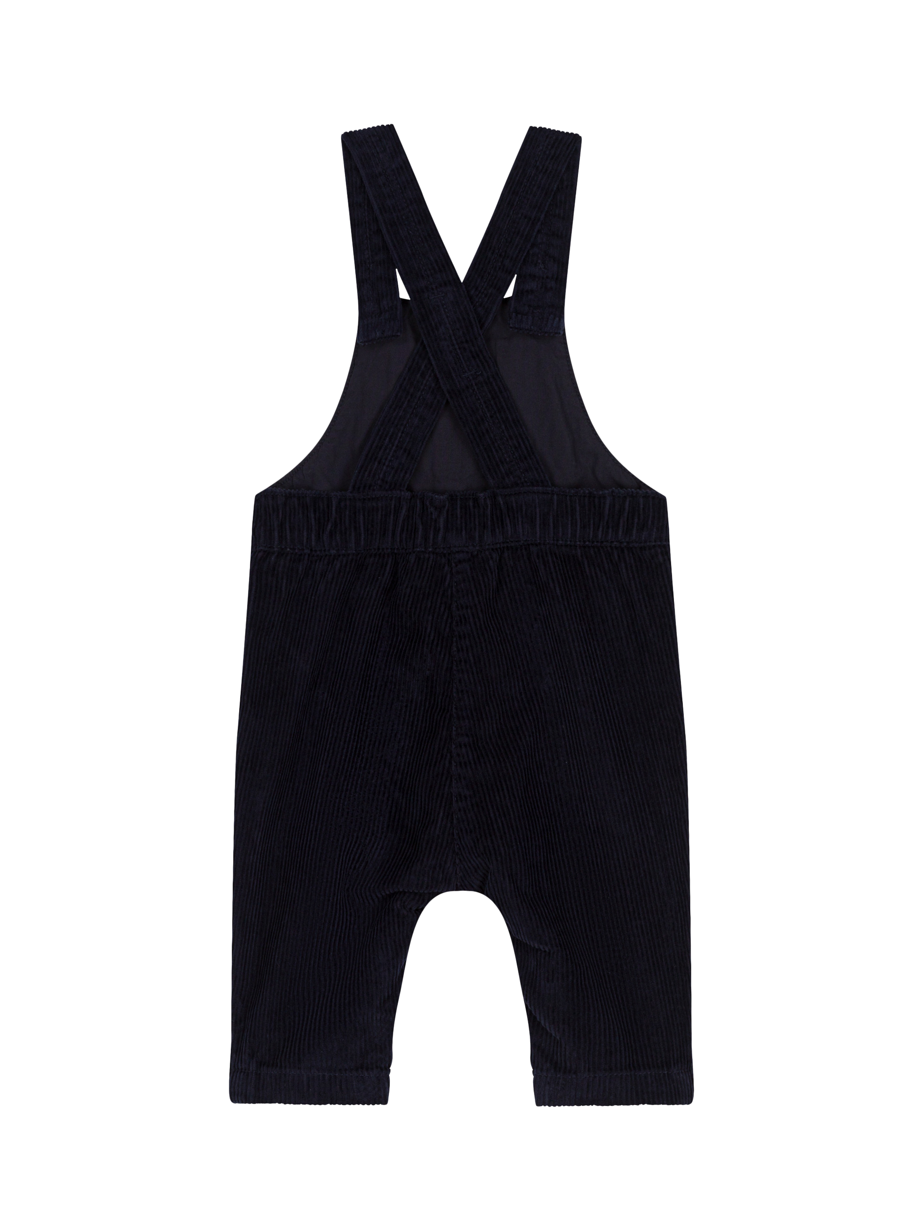 Product image 2 of 4, which shows Petit Bateau Kids Corduroy Dungarees, Smoking, 6 months