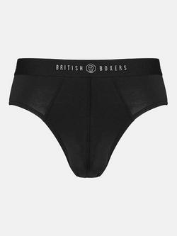 British Boxers Bamboo Briefs, Pack of 4 - view 2, Black