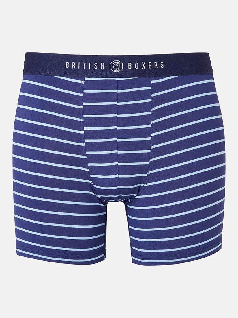 Product image 3 of 9, which shows British Boxers Bamboo Trunks, Pack of 4, Green/Multi, S