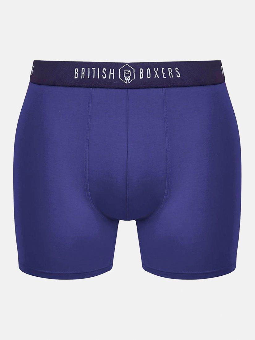 Product image 4 of 9, which shows British Boxers Bamboo Trunks, Pack of 4, Green/Multi, S