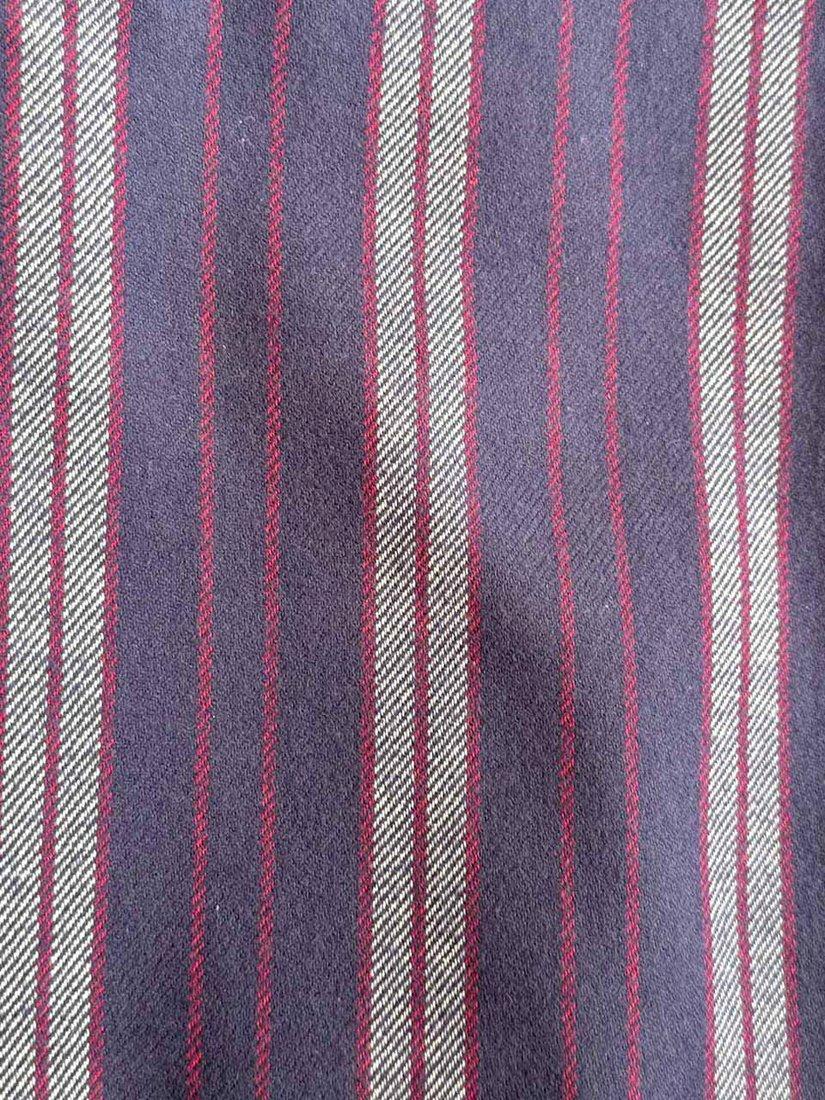 Product image 4 of 4, which shows British Boxers Brushed Cotton Stripe Dressing Gown, Banbury Blue, S