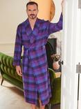 British Boxers Check Brushed Cotton Dressing Gown, Berwick