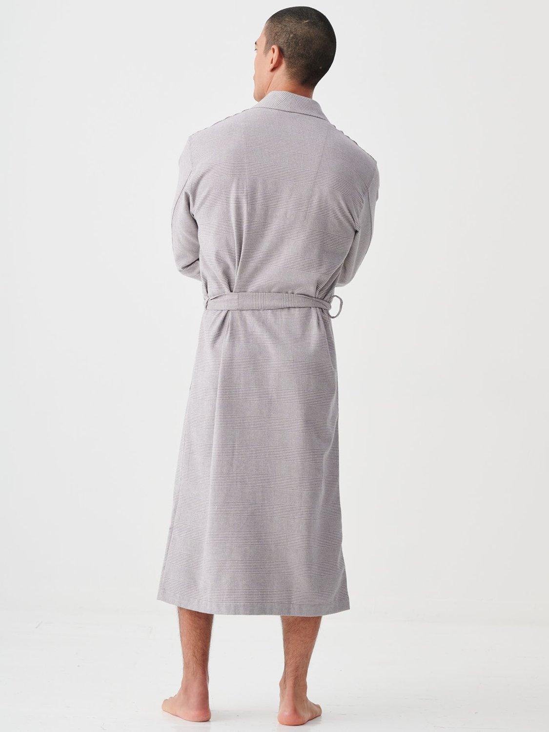 Product image 5 of 5, which shows British Boxers Brushed Cotton Check Dressing Gown, Prince Of Wales, S