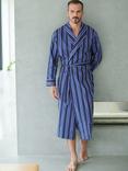 British Boxers Cotton Satin Stripe Dressing Gown, Regimental Royal