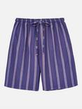 British Boxers Banbury Brushed Cotton Stripe Sleep Shorts, Banbury