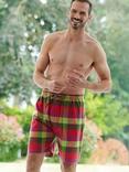 British Boxers Brushed Cotton Check Sleep Shorts, Eskdale