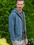 British Boxers Zip Up Lounge Hoodie, Petrol