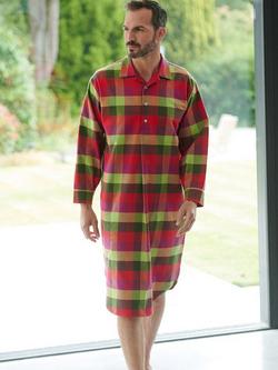 British Boxers Check Brushed Cotton Nightshirt, Eskdale