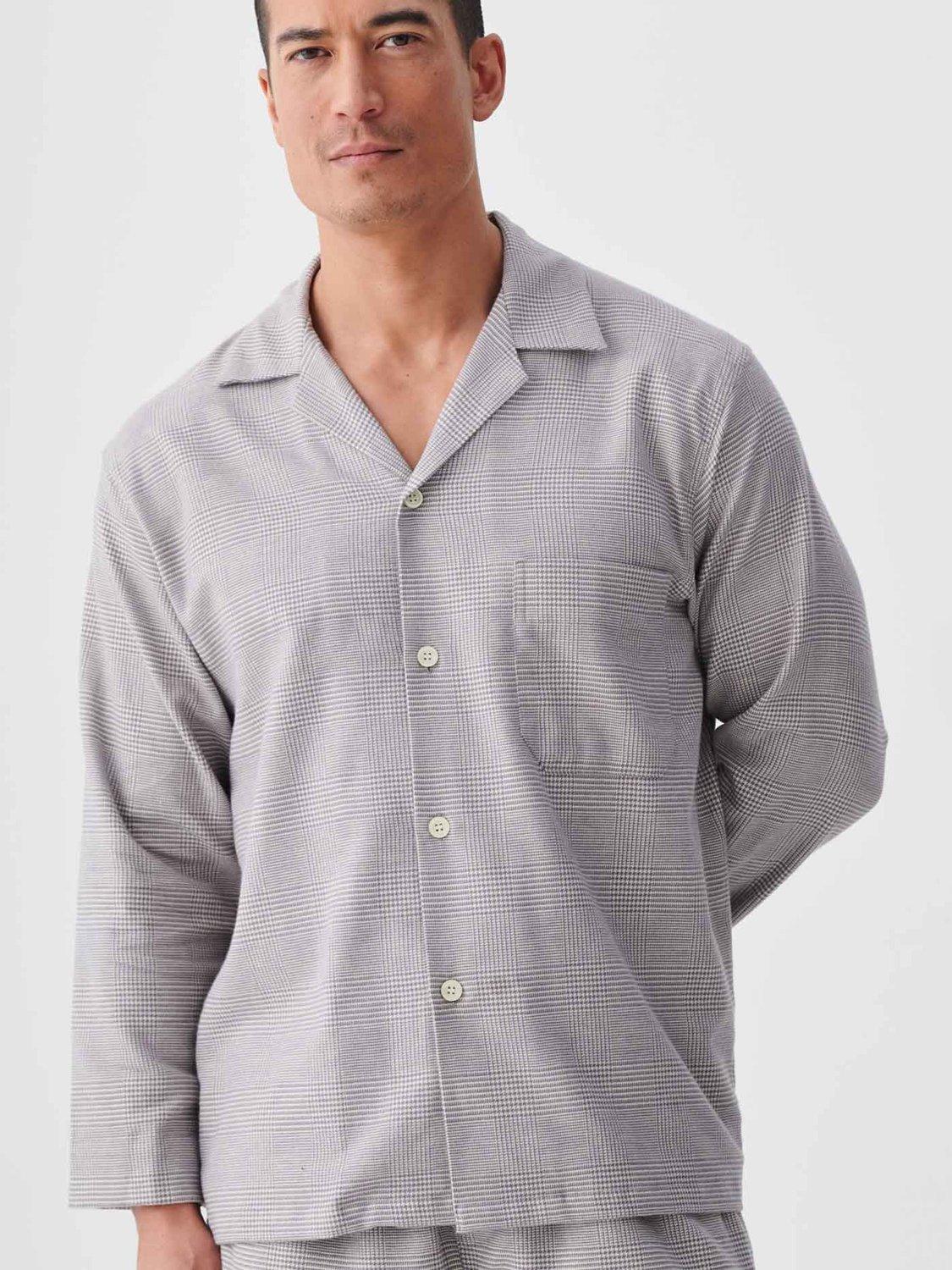 Product image 1 of 4, which shows British Boxers Prince of Wales Brushed Cotton Pyjamas, Prince Of Wales, S