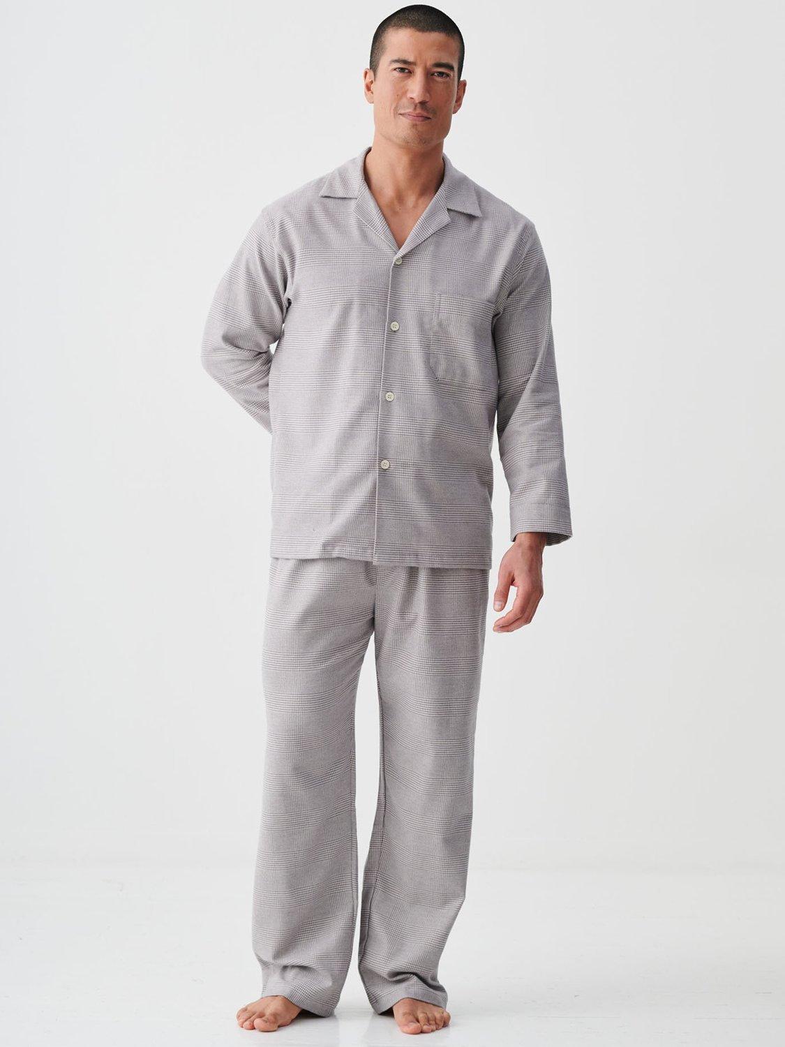 Product image 2 of 4, which shows British Boxers Prince of Wales Brushed Cotton Pyjamas, Prince Of Wales, S
