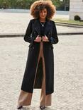 Sosandar Hourglass Double Breasted Coat, Black
