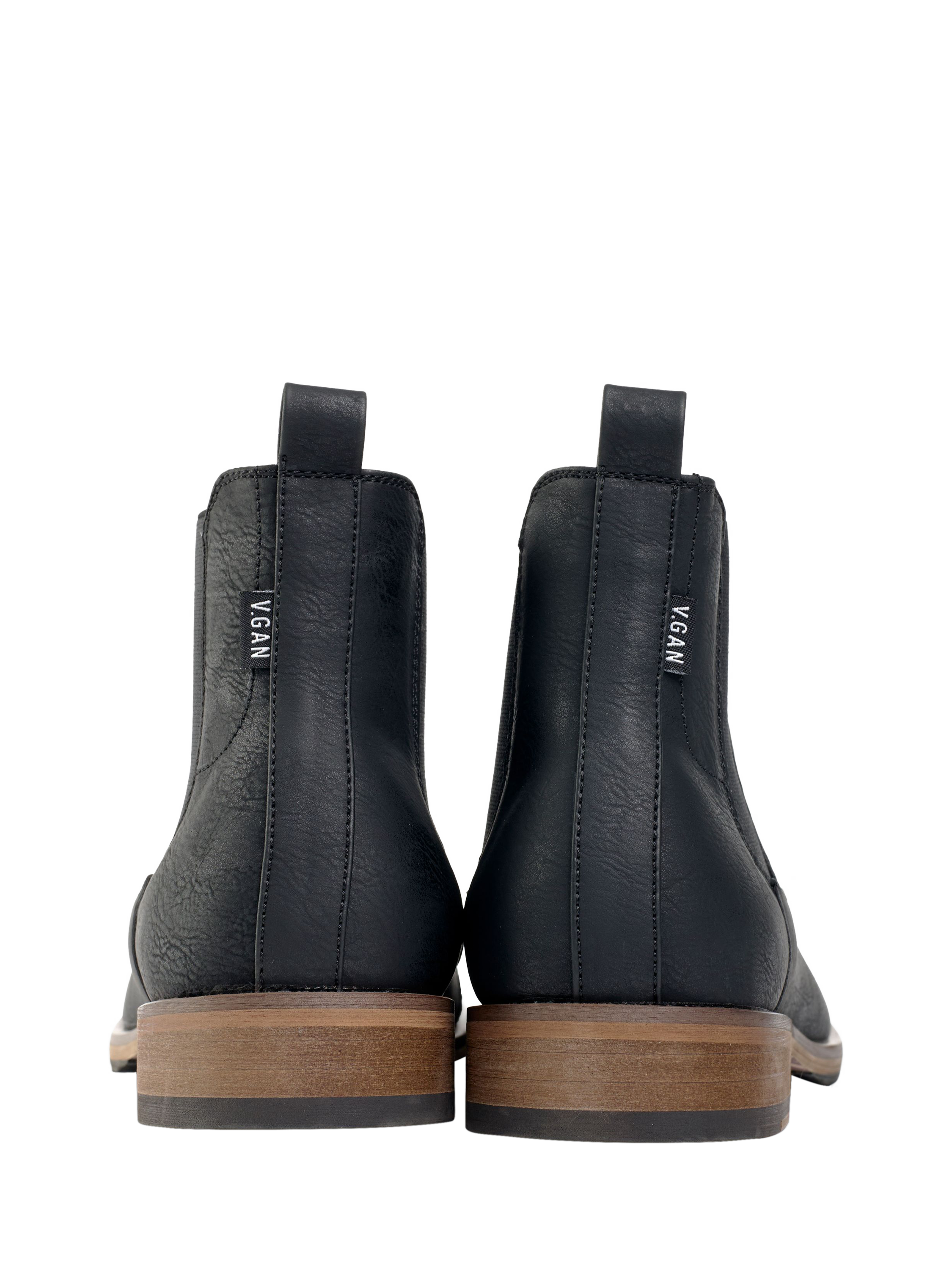 Product image 4 of 7, which shows V.GAN Vegan Cardamom Chelsea Boots, Black, 7